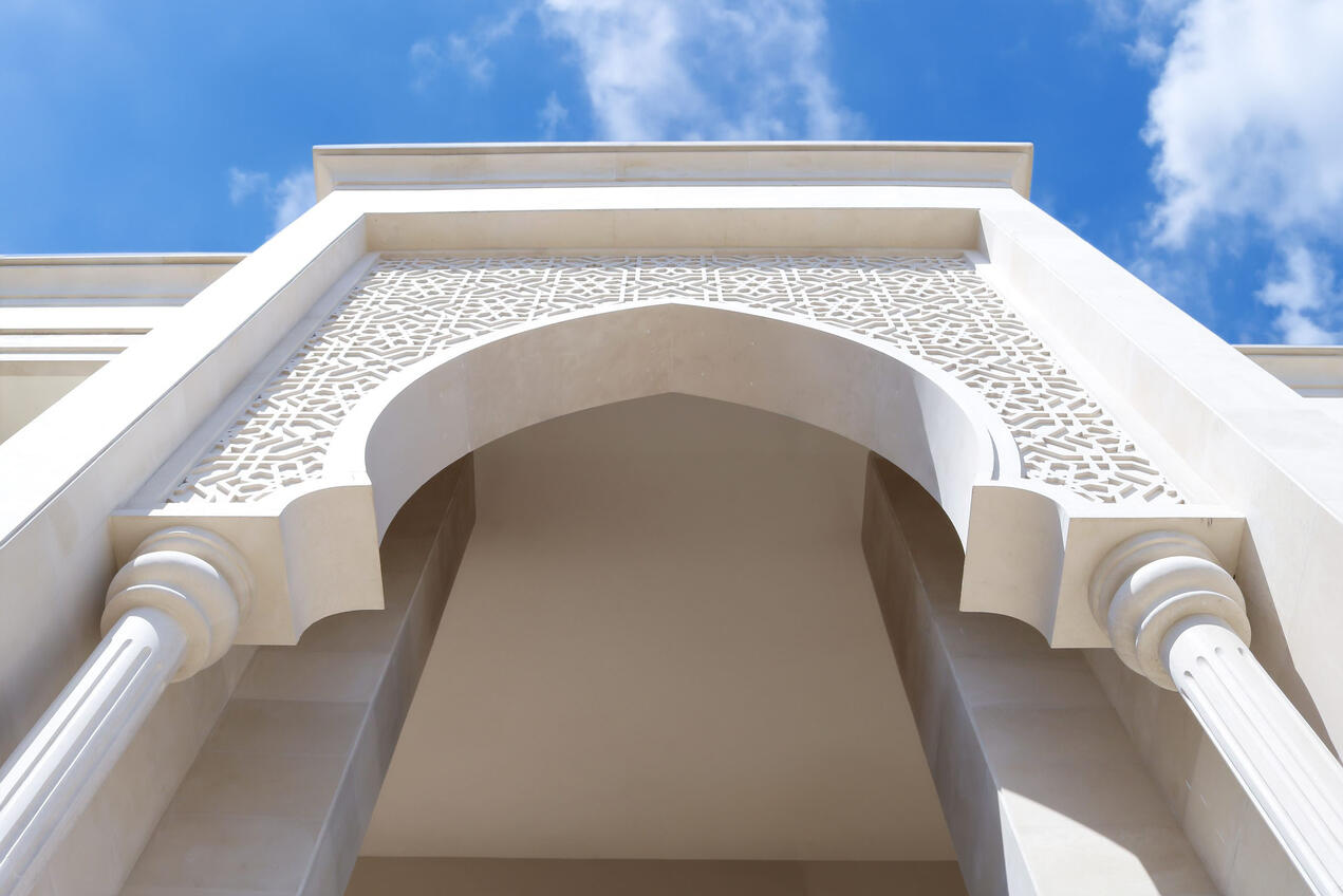 IWAN Iimestone Facade | Detailed Morrocon Style Facade